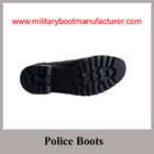 Wholesale China Made Black Full Grain Leather Ankle Combat Boot