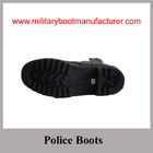 Wholesale China Made Full Leather Police Goodyear Boot with Size Zipper