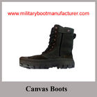 Wholesale China Made Army Green Color Police Cotton Canvas Boot